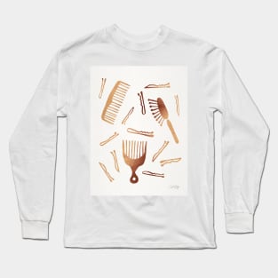 Good Hair Day Rose Gold Long Sleeve T-Shirt